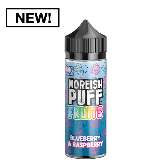 BLUEBERRY & RASPBERRY FRUITS 100ML E LIQUID MOREISH PUFF | UK Vape ...
