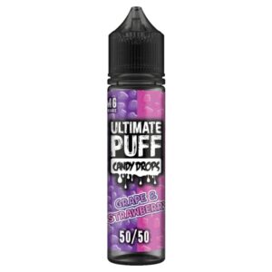 GRAPE & STRAWBERRY CANDY DROPS 50ML E-LIQUID 50/50 ULTIMATE PUFF