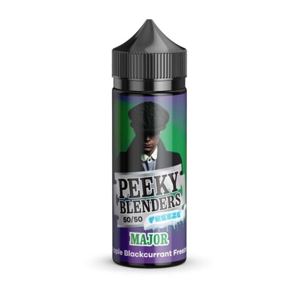 MAJOR (APPLE BLACKCURRANT) FREEZE 100ML E LIQUID PEEKY BLENDERS