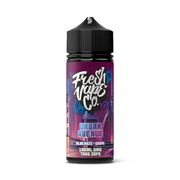 URBAN AVENUE BLUE RAZZ & GRAPE 100ML E LIQUID FRESH VAPE CO | UK Vape ...