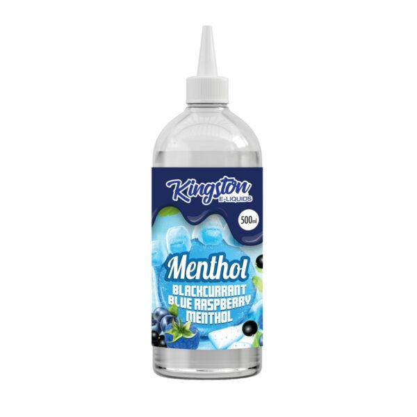 BLACKCURRANT BLUE RASPBERRY MENTHOL 500ML E-LIQUID KINGSTON