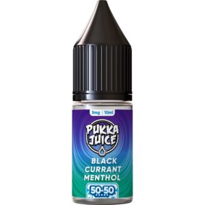 BLACKCURRANT MENTHOL 10 X 10ML E LIQUID 50/50 PUKKA JUICE