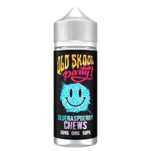 BLUE RASPBERRY CHEWS 100ML E LIQUID OLD SKOOL PARTY EXP