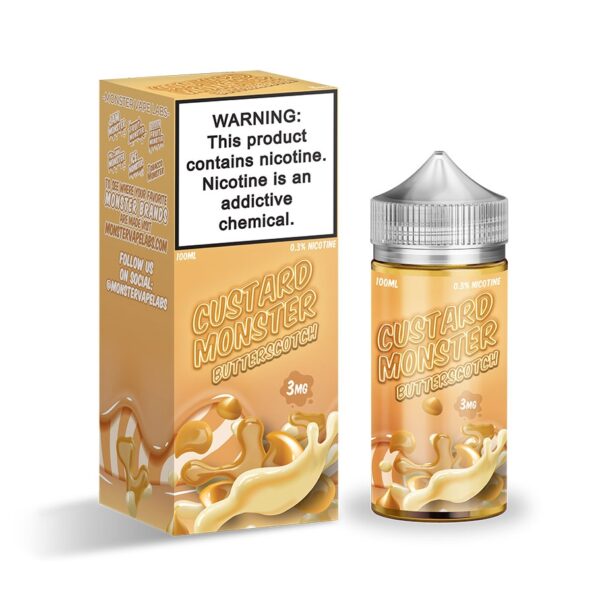 BUTTERSCOTCH 100ML E LIQUID CUSTARD MONSTER