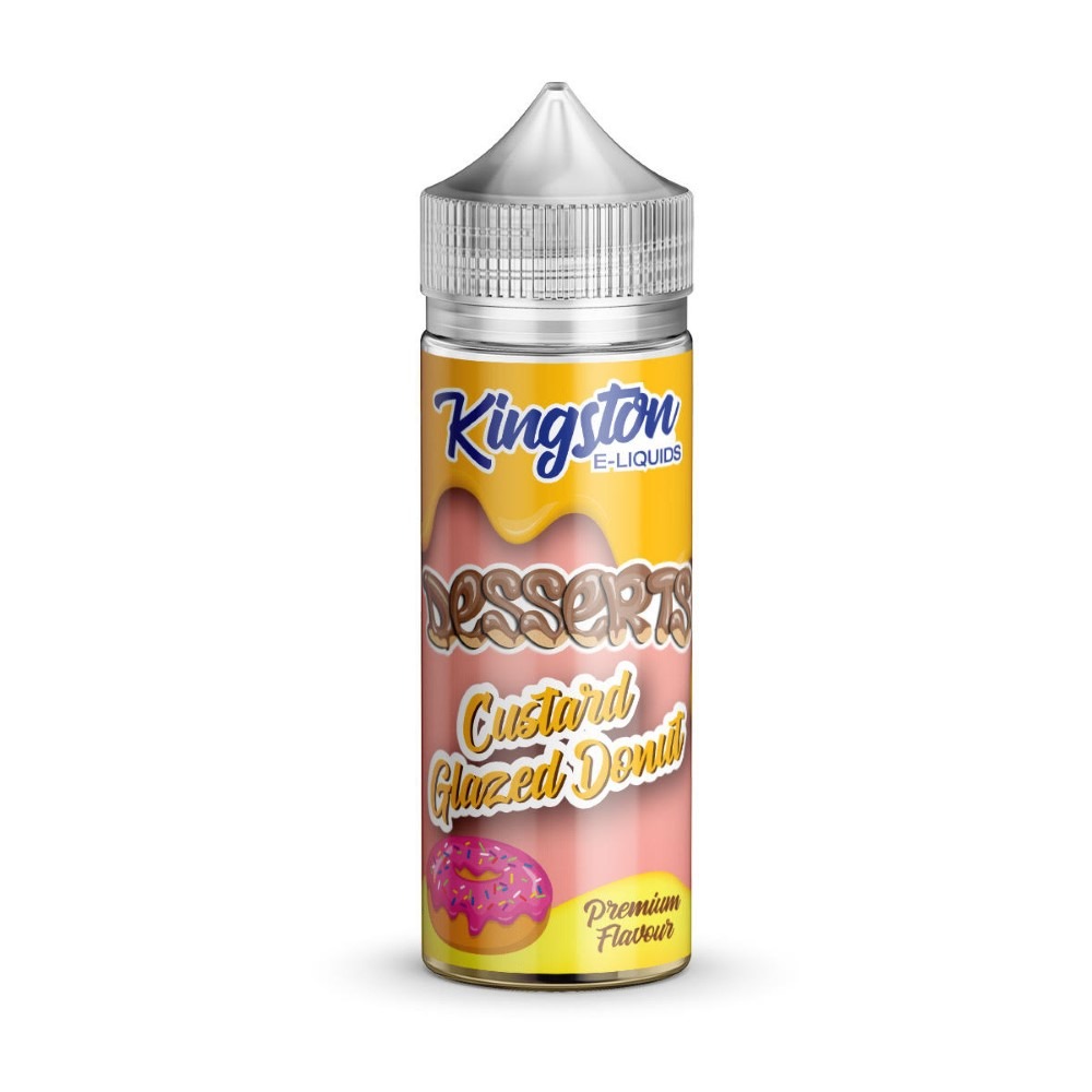 Buy CUSTARD GLAZED DONUT DESSERTS E-LIQUID 100ML BY KINGSTON - E-Cig Clouds