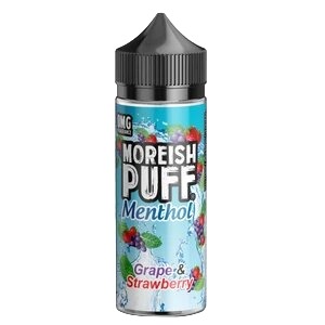 GRAPE & STRAWBERRY MENTHOL 100ML E LIQUID MOREISH PUFF