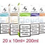 Hangsen E liquid 20 X 10ml | 200ml Bundle | E-Cig Clouds
