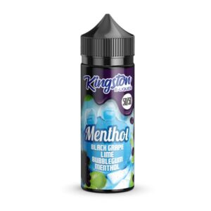 BLACK GRAPE LIME BUBBLEGUM & MENTHOL 100ML E-LIQUID 50/50 BY KINGSTON