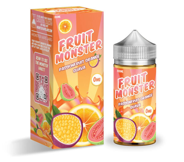 PASSIONFRUIT ORANGE GUAVA 100ML  E-LIQUID FRUIT MONSTER