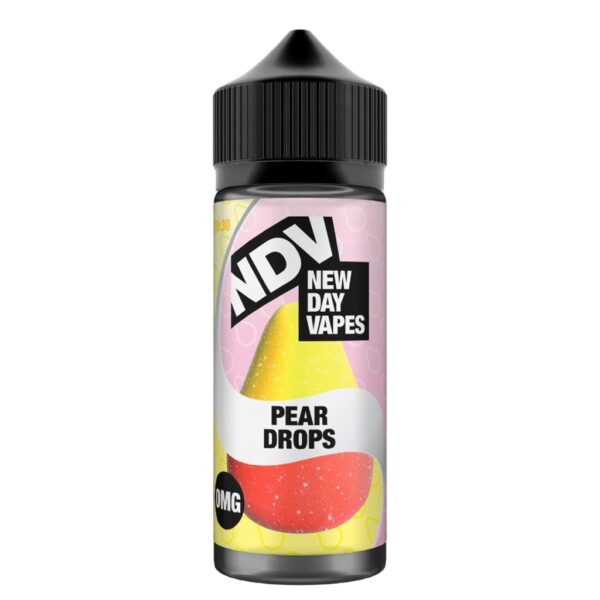 PEAR DROPS 100ML E LIQUID NEW DAY VAPES (NDV)