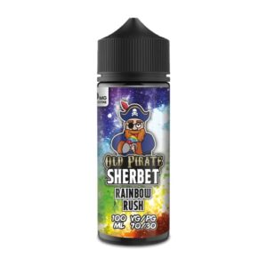 RAINBOW RUSH E-LIQUID 100ML OLD PIRATE SHERBET