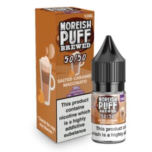 SALTED CARAMEL MACCHIATO (BREWED) 10ML E LIQUID MOREISH PUFF