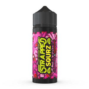 STRAWBERRY & RASPBERRY SOURZ 100ML E LIQUID BY STRAPPED