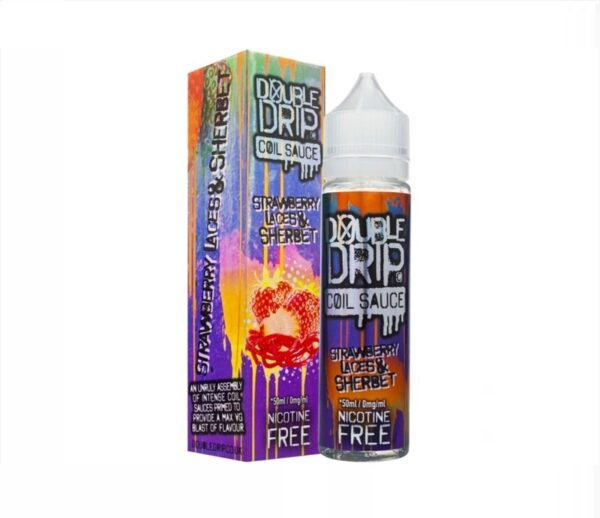 STRAWBERRY LACES SHERBET E LIQUID 50ML BY DOUBLE DRIP