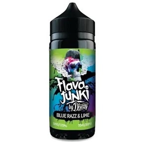 BLUE RAZZ & LIME 100ML E LIQUID FLAVA JUNKI BY DOOZY