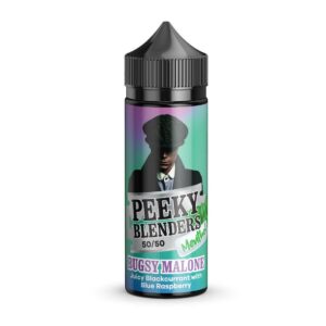 BUGSY MALONE (BLACKCURRANT WITH BLUE RASPBERRY) MENTHOL 100ML E LIQUID PEEKY BLENDERS