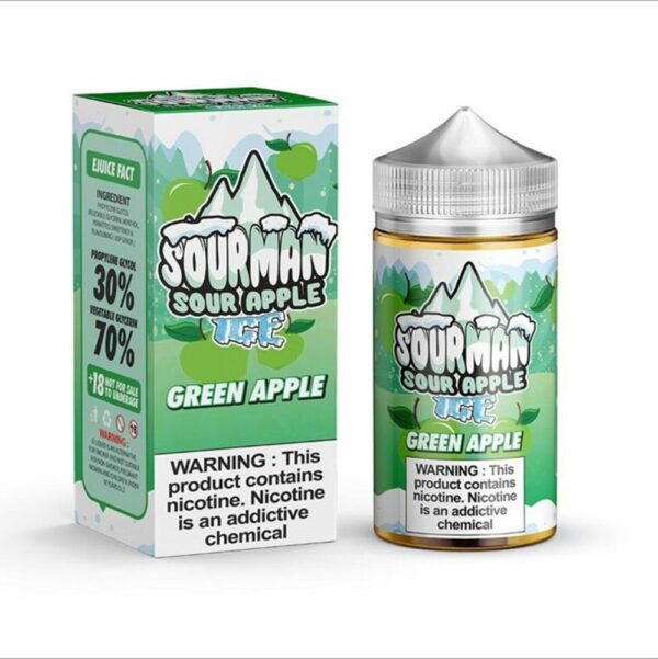 GREEN APPLE ICE E LIQUID 200ML SOURMAN