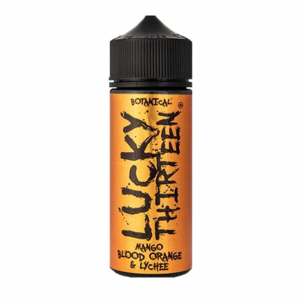 MANGO BLOOD ORANGE & LYCHEE  (BOTANICAL) 100ML E LIQUID LUCKY THIRTEEN