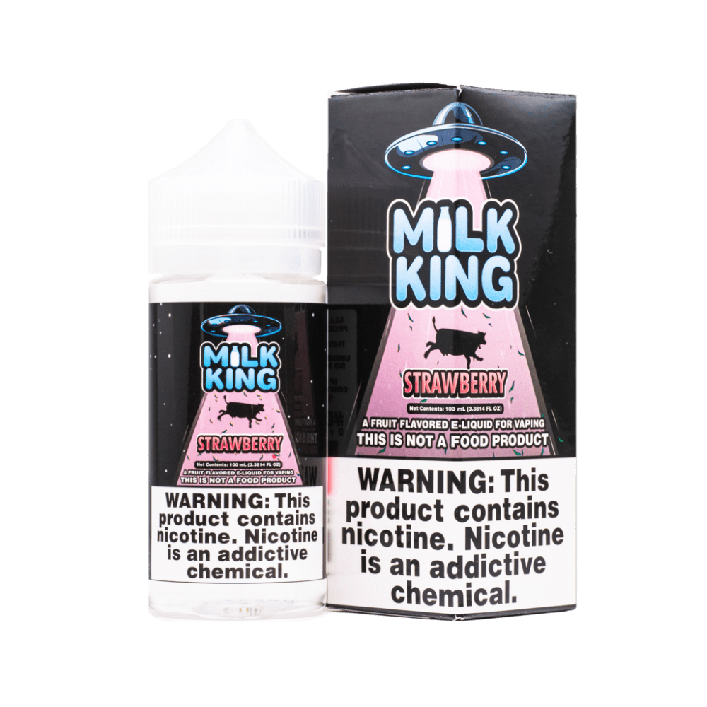 MILK KING (STRAWBERRY) 100ML E LIQUID BY DRIP MORE UK Vape Store E