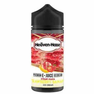 STRAW-NANA STRAWBERRY BANANA ICE CREAM 100ML E LIQUID HEAVEN HAZE