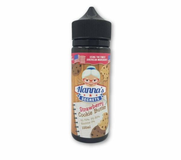 STRAWBERRY COOKIE BUTTER 100ML E LIQUID NANNAS SECRETS