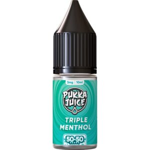 TRIPLE MENTHOL 10 X 10ML E LIQUID 50/50 PUKKA JUICE
