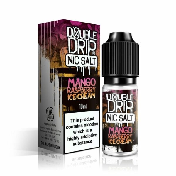 MANGO RASPBERRY ICE CREAM NIC SALT 10 ML DOUBLE DRIP