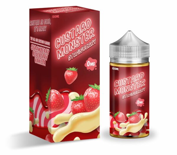 STRAWBERRY E-LIQUID 100ML CUSTARD MONSTER