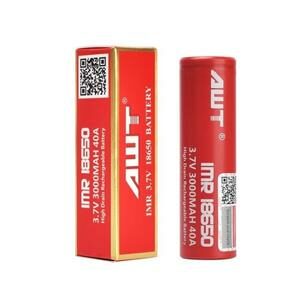 AWT RED 18650 3000 MAH RECHARGEABLE BATTERY