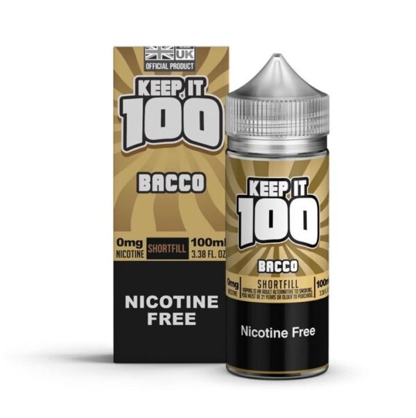 BACCO 100ML E-LIQUID KEEP IT 100