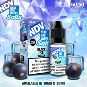 BLACK ICE 10ML NIC SALT NEW DAY VAPES (NDV) PACK OF 5 EXP