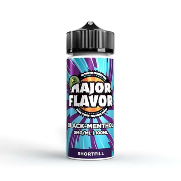 BLACK MENTHOL 100ML E LIQUID MAJOR FLAVOR