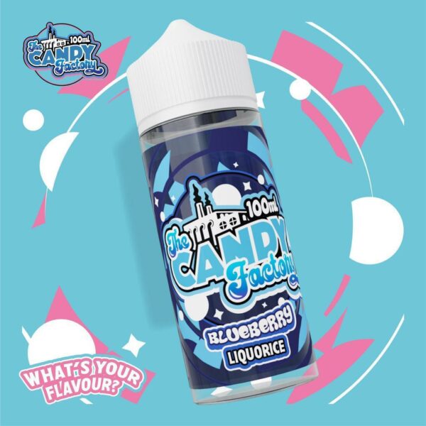 BLUEBERRY LIQUORICE 100ML E LIQUID THE CANDY FACTORY