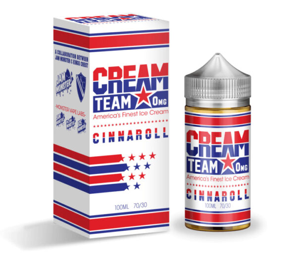 CINAROLL 100ML E-LIQUID CREAM TEAM
