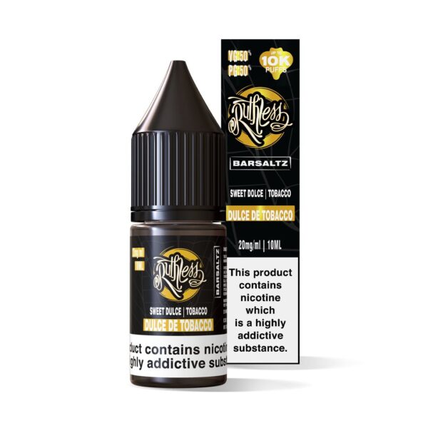DULCE DE TOBACCO NIC SALT 10ML RUTHLESS