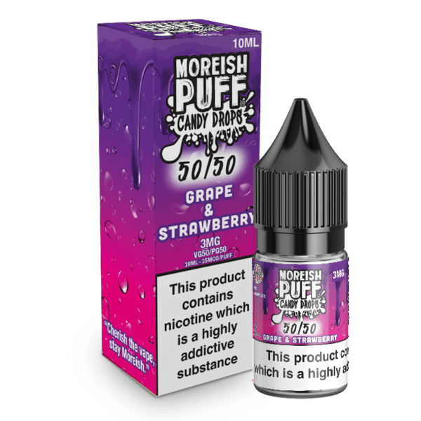 GRAPE & STRAWBERRY (CANDY DROPS) 10ML E LIQUID MOREISH PUFF UK Vape