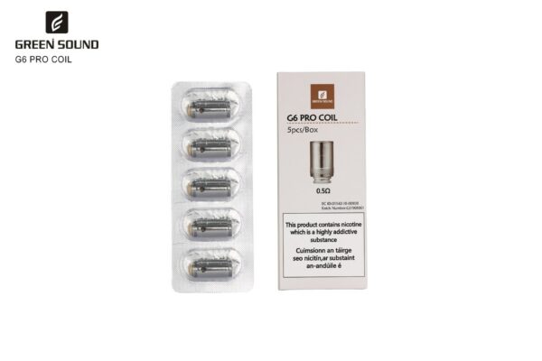 G S GREEN SOUND G6 PRO 0.5 OHM COILS (5 PACK)