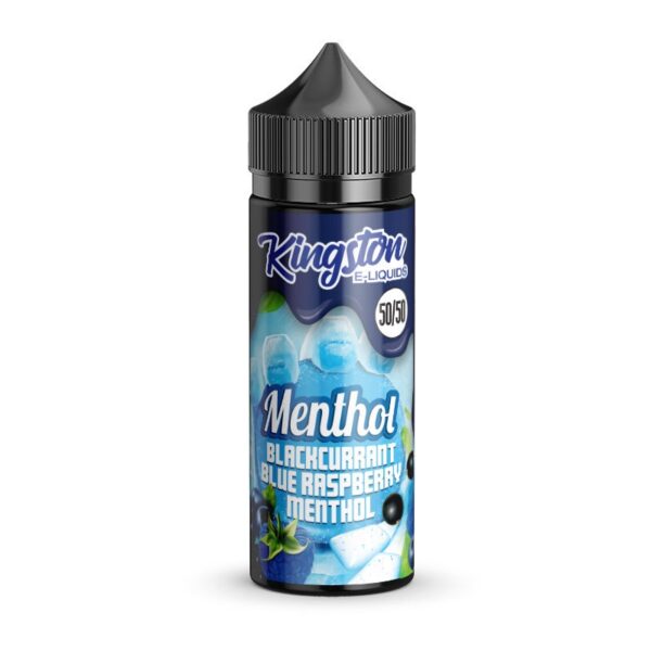 BLACKCURRANT BLUE RASPBERRY MENTHOL 100ML E-LIQUID 50/50 BY KINGSTON