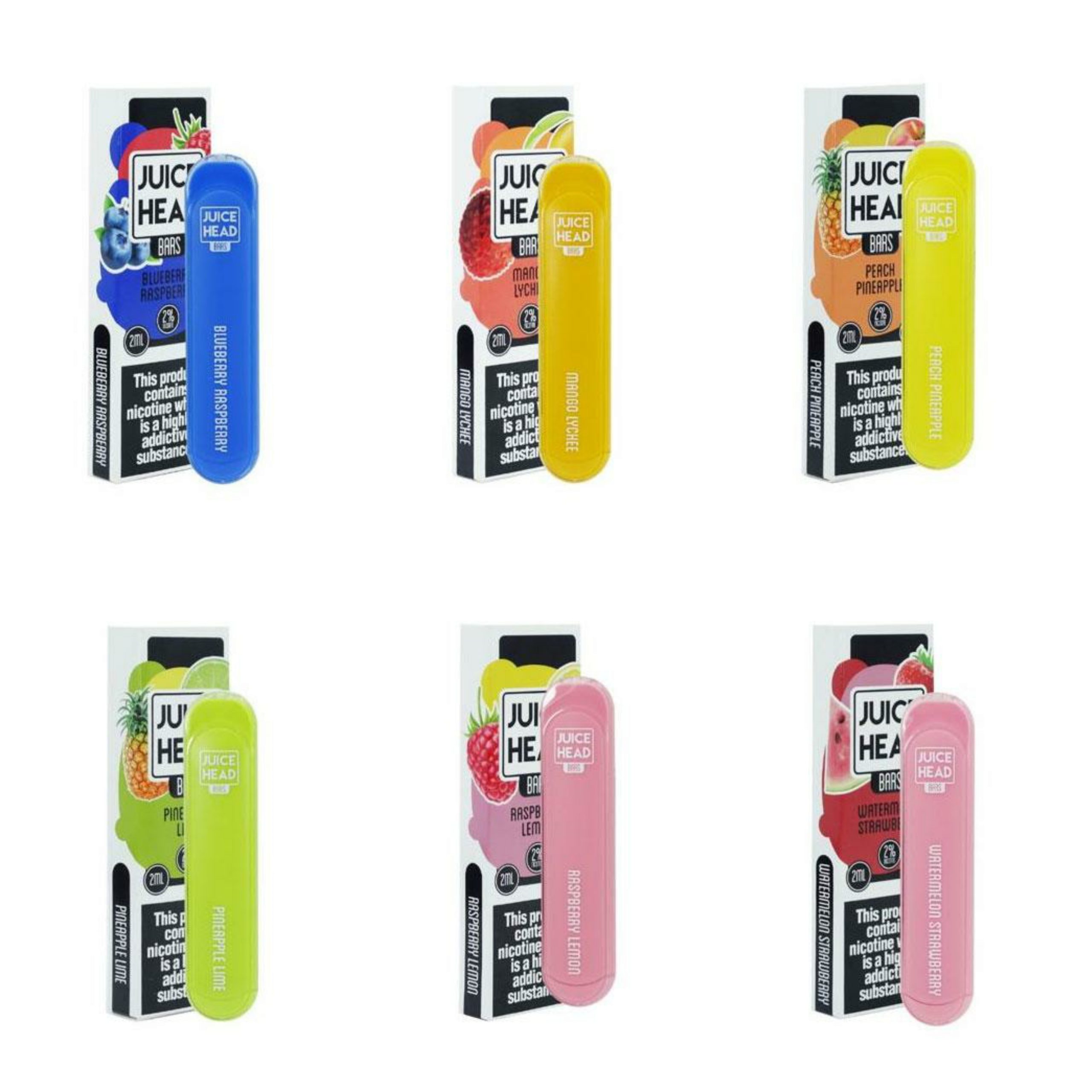 JUICE HEAD BARS DISPOSABLE POD DEVICE 20MG UK Vape Store ECig Clouds