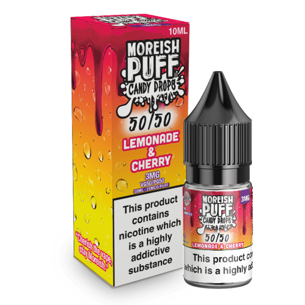 LEMONADE & CHERRY (CANDY DROPS) 10ML E LIQUID MOREISH PUFF UK Vape
