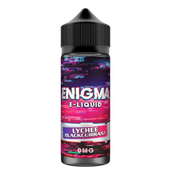LYCHEE BLACKCURRANT 100ML E LIQUID ENIGMA EXP