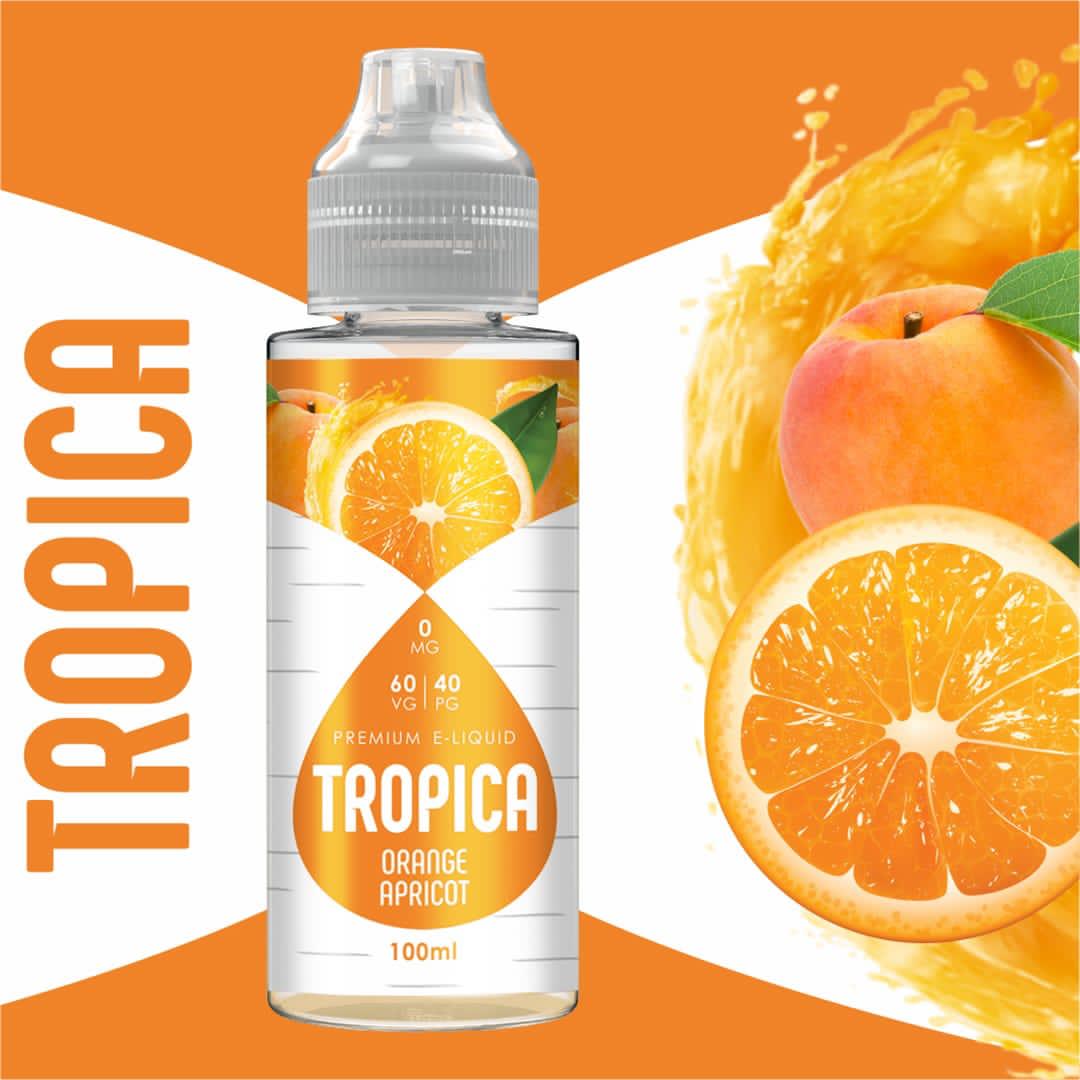 Buy ORANGE APRICOT 100ML E LIQUID TROPICA ECig Clouds