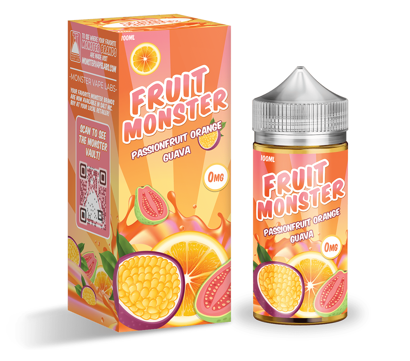 PASSIONFRUIT ORANGE GUAVA ELIQUID 100ML FRUIT MONSTER UK Vape Store