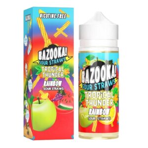 RAINBOW SOUR STRAWS 100ML E LIQUID BAZOOKA