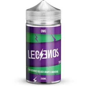 RED BERRIES BLACK GRAPE & MENTHOL 200ML E LIQUID BY LEGENDS