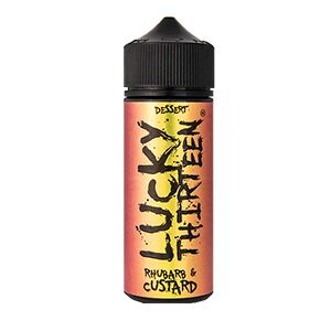 RHUBARB & CUSTARD (DESSERT) 100ML E LIQUID LUCKY THIRTEEN