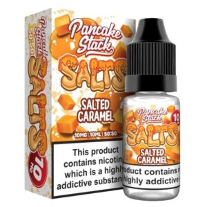SALTED CARAMEL 10ML NIC SALT PANCAKE STACK PACK OF 5