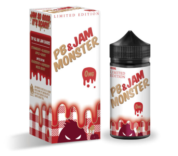 STRAWBERRY 100ML E-LIQUID PB & JAM MONSTER
