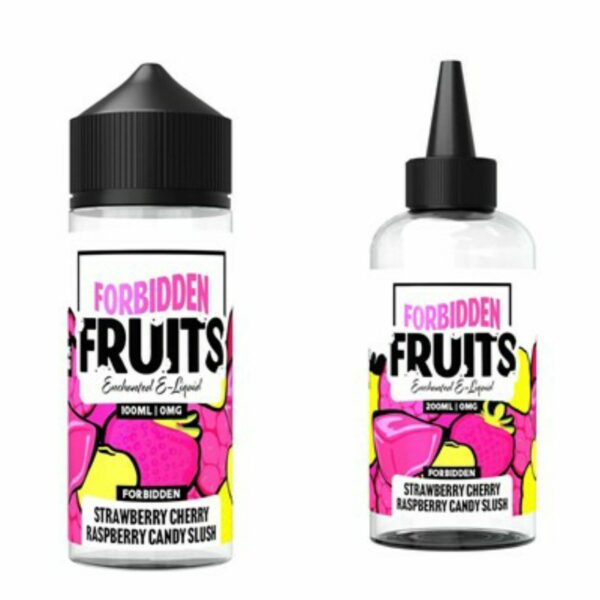 STRAWBERRY CHERRY RASPBERRY CANDY SLUSH E LIQUID FORBIDDEN FRUITS