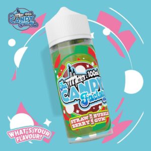 STRAWBERRY KIWI BUBBLEGUM 100ML E LIQUID THE CANDY FACTORY